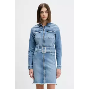 Karl Lagerfeld Jeans rochie jeans mini, drept, A4W13001 imagine