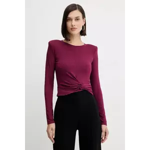 Simona Corsellini longsleeve culoarea bordo, A25CPTS00101 imagine