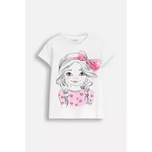 Coccodrillo tricou copii culoarea alb, EVERYDAY GIRL A imagine