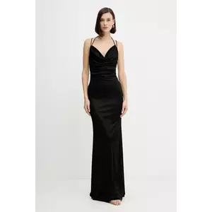 Elisabetta Franchi rochie culoarea negru, maxi, mulata, ABR0652E3 imagine
