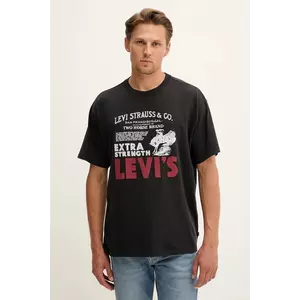Levi's tricou din bumbac culoarea negru, cu imprimeu, 87373 imagine