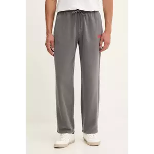 American Vintage pantaloni de trening din bumbac culoarea gri, cu imprimeu, MPLI05B imagine
