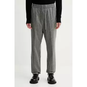Iceberg pantaloni de lână bărbați, culoarea gri, drepți B080 3080 imagine