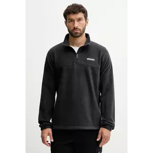Columbia hanorac fleece Steens Mountain Half Zip culoarea negru, neted, 1620191 imagine