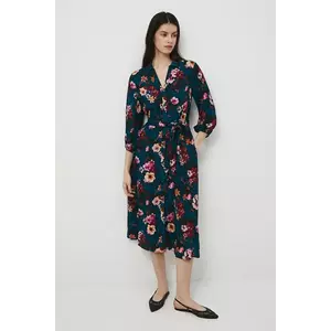 Medicine rochie culoarea turcoaz, midi, evazati imagine