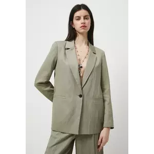 Medicine sacou culoarea verde, un singur rând de nasturi, uni imagine