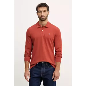 United Colors of Benetton longsleeve din bumbac culoarea alb, neted imagine