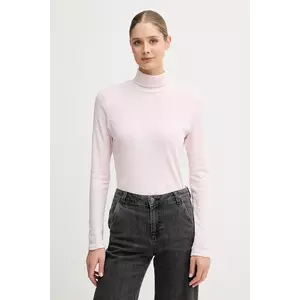 United Colors of Benetton longsleeve din bumbac cu guler, 3GA2E2224 imagine