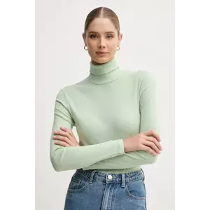 United Colors of Benetton longsleeve din bumbac cu guler, 3GA2E2224 imagine