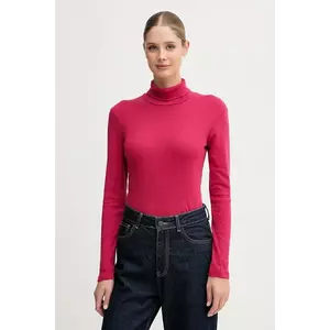 United Colors of Benetton longsleeve din bumbac cu guler, 3GA2E2224 imagine