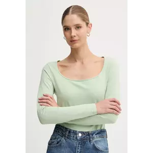 United Colors of Benetton longsleeve culoarea verde, 3FJHD10AQ imagine