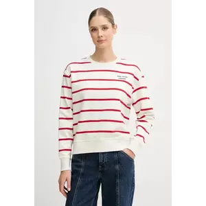 Pepe Jeans hanorac de bumbac culoarea bej, modelator, PL5800020 imagine