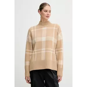 Barbour pulover de lana HARRIET culoarea bej, light, cu turtleneck, LKN1673 imagine