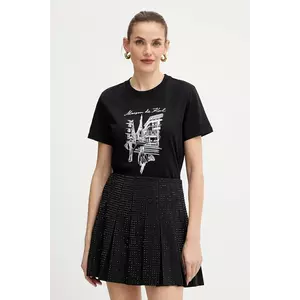 Karl Lagerfeld tricou din bumbac culoarea negru, A4W17087 imagine