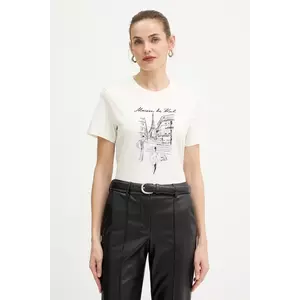 Karl Lagerfeld tricou din bumbac culoarea bej, A4W17087 imagine