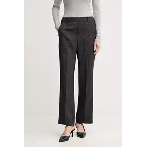 Mos Mosh pantaloni BAI culoarea negru, drept, high waist, 173860 imagine