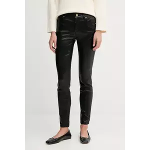 Gaudi pantaloni culoarea negru, mulata, high waist, 521BD25018 imagine