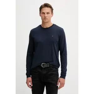 Tommy Jeans longsleeve 2-pack culoarea bleumarin, uni DM0DM22148 imagine
