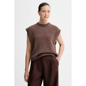 Sessun vesta de lana culoarea maro, 24109002 imagine