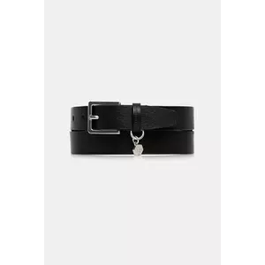 Karl Lagerfeld Jeans curea de piele culoarea negru, A4W33097 imagine