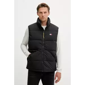 Tommy Jeans vestă culoarea negru, de iarnă, DM0DM22069 imagine