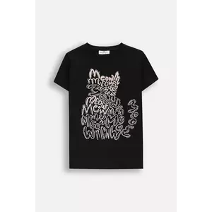 Coccodrillo tricou copii culoarea negru, EVERYDAY GIRL A imagine