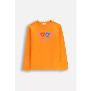 Coccodrillo longsleeve copii culoarea portocaliu, EVERYDAY GIRL A imagine