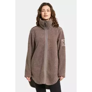 Didriksons hanorac fleece UMI culoarea maro, uni, 505941 imagine
