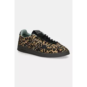Tommy Jeans sneakers din piele THE GREENWICH EDGE LEOPARD culoarea maro, EN0EN02904 imagine