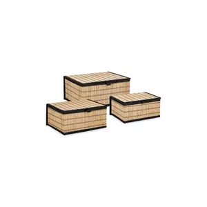 Bizzotto set de cutii de depozitare Sinita 3-pack culoarea bej imagine