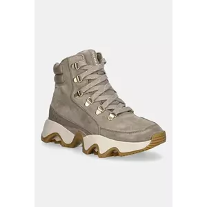 Sorel cizme de zăpadă din piele întoarsă KINETIC IMPACT CONQUEST PLUS WP culoarea bej, 2088281264 imagine