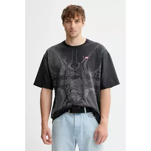 Diesel tricou din bumbac T-BOXT-T13 culoarea gri, cu imprimeu, A19314.0KIBW imagine