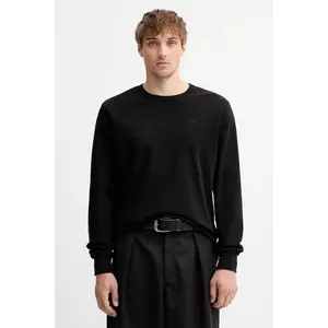 Diesel longsleeve din bumbac T-ADJUST-LS-SLITS-R17 culoarea negru, uni, A18142.0AIJU imagine