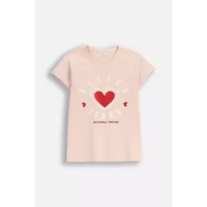 Coccodrillo tricou copii culoarea bej, EVERYDAY GIRL A imagine