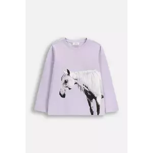 Coccodrillo longsleeve copii culoarea violet, EVERYDAY GIRL A imagine