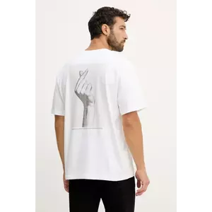 United Colors of Benetton tricou din bumbac culoarea alb, cu imprimeu, 3MI5U10AX imagine