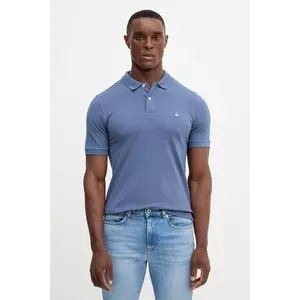 United Colors of Benetton tricou polo culoarea alb, uni, 3WG9U301Z imagine