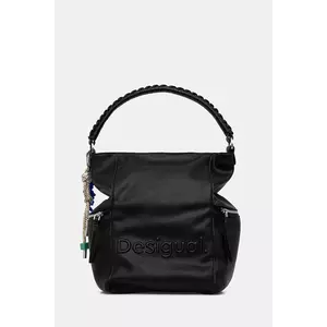 Desigual rucsac HALF LOGO ARICA culoarea negru, mic, uni, 25WAKP07 imagine