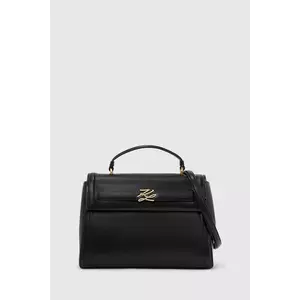 Karl Lagerfeld poșetă de piele culoarea negru, A4W30099 imagine
