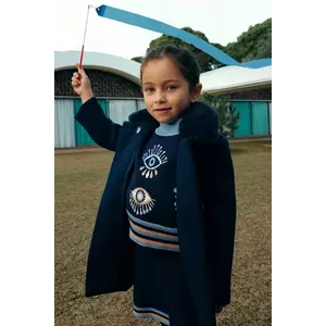 Abel&Lula palton copii culoarea bleumarin, 5846 imagine