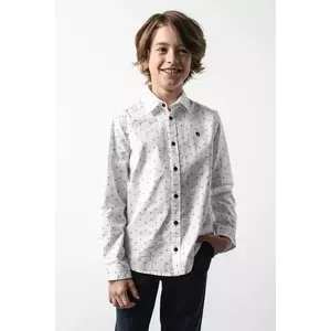 Coccodrillo cămașă de bumbac pentru copii culoarea alb, BACK TO SCHOOL BOY imagine