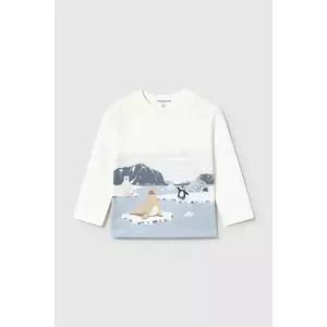 Mayoral longsleeve din bumbac pentru bebeluși culoarea alb, cu imprimeu, 2068 imagine