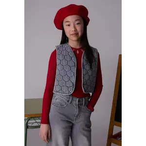 Mayoral vestă din denim pentru copii culoarea gri, 7319 imagine