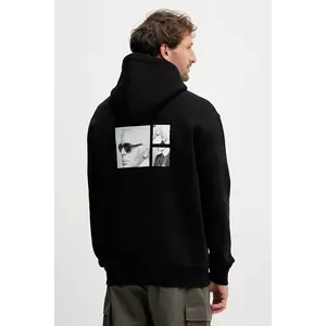 Karl Lagerfeld bluză culoarea negru, cu glugă, cu imprimeu, 554909.705116 imagine