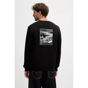 Karl Lagerfeld hanorac de bumbac culoarea negru, cu imprimeu, 554906.705006 imagine