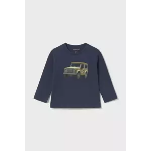 Mayoral longsleeve din bumbac culoarea bleumarin, cu imprimeu, 2066 imagine