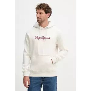 Pepe Jeans bluză culoarea bej, cu glugă, cu imprimeu, PM5800009 imagine