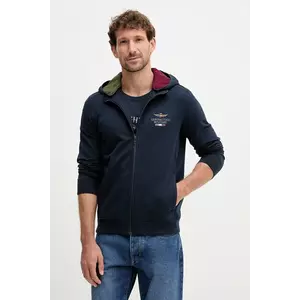 Aeronautica Militare bluză culoarea bleumarin, cu glugă, uni, FE2078UF00662 imagine