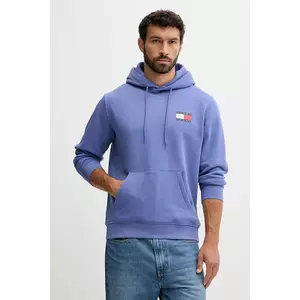 Tommy Jeans bluză culoarea verde, cu glugă, cu imprimeu, DM0DM20738 imagine