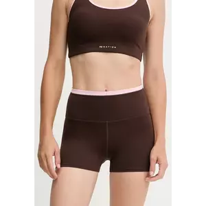 P.E Nation pantaloni scurți Vita culoarea verde, cu imprimeu, high waist, 243S432 imagine